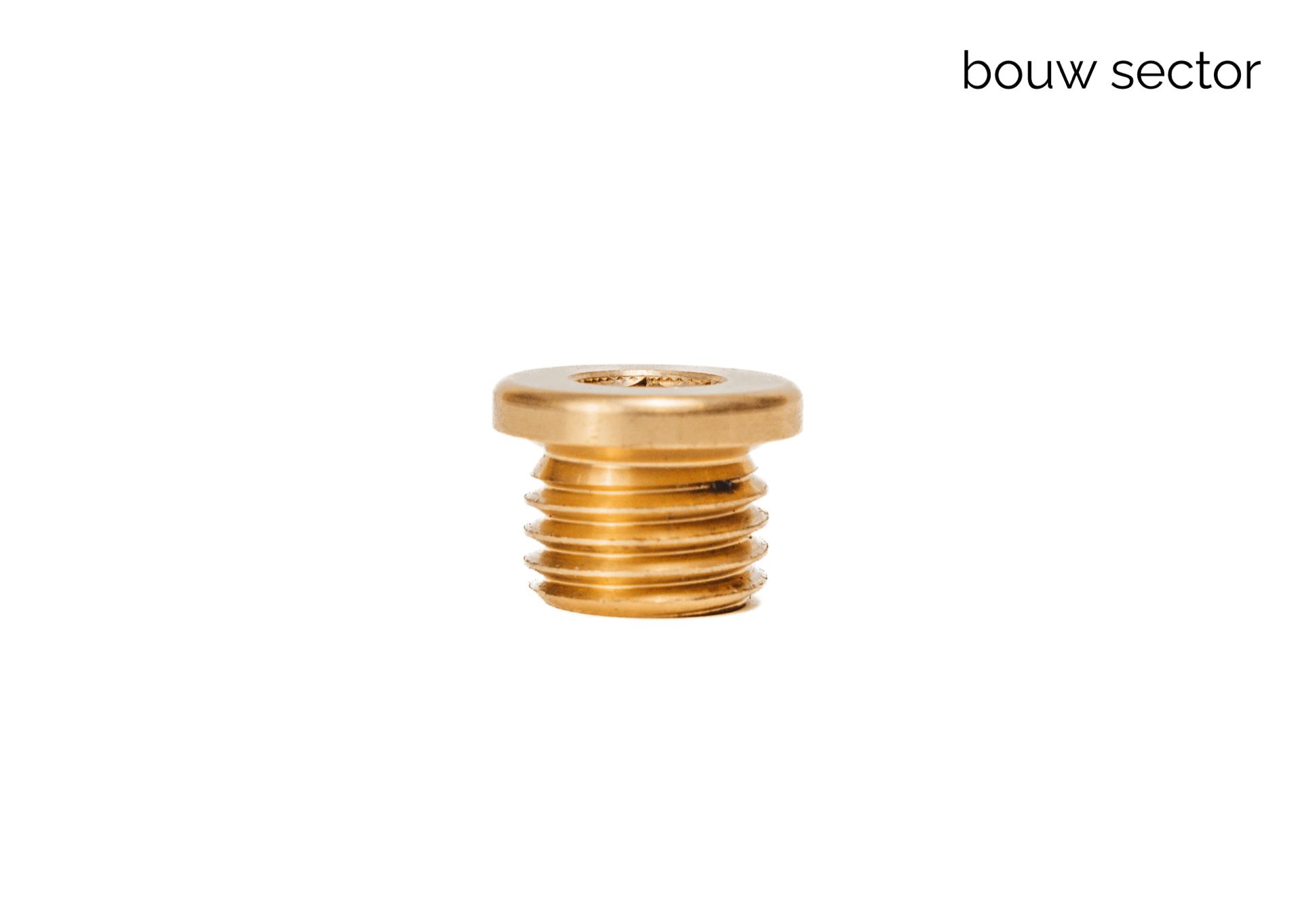 Productfoto van een plug messing