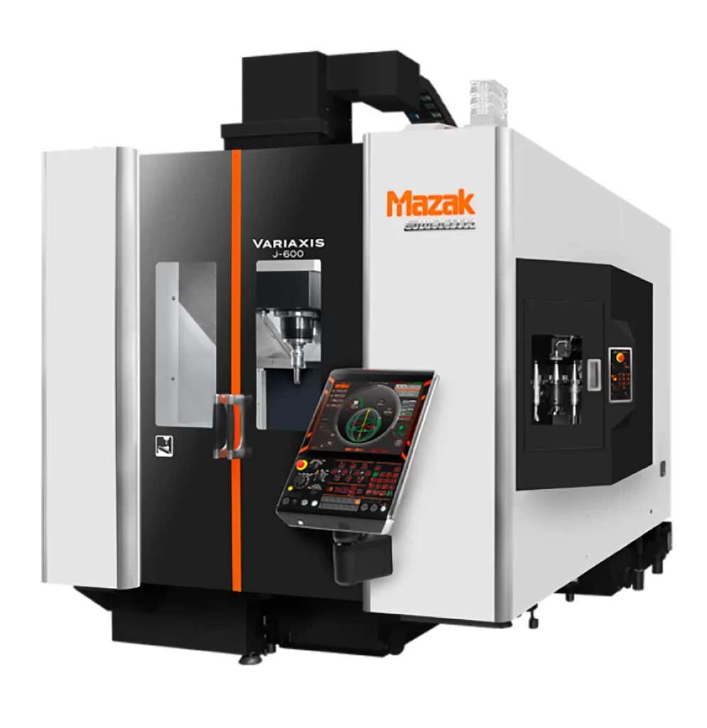 een Mazak VARIAXIS J-600/5X machine met BMO Platinum 50 robotcel
